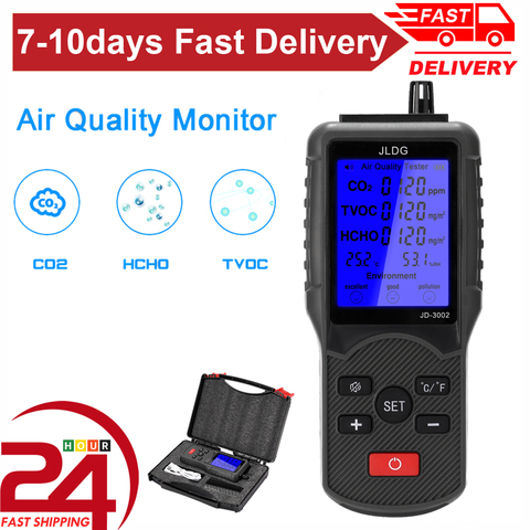 Multifunctional Air Quality Tester CO2 TVOC Meter Temperature Humidity Measuring Device Carbon Dioxide Monitor Gas Detector ► Photo 1/6