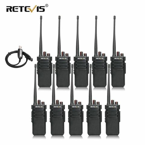 RETEVIS RT29 IP67 Waterproof Walkie-Talkie 10pcs UHF / VHF VOX Two Way Radio Transceiver + cable for Farm Warehouse Factory ► Photo 1/6