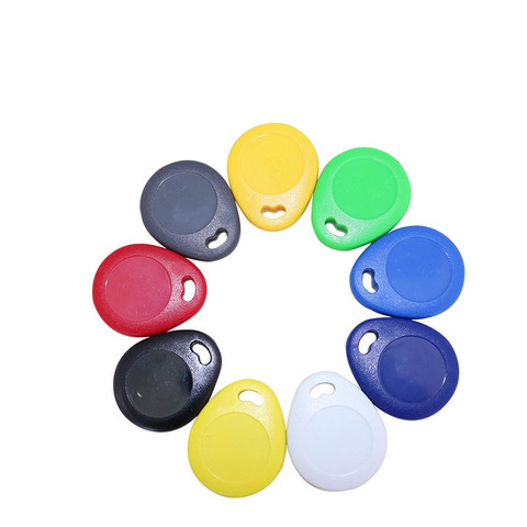 125KHZ EM4305 Writable Rewrite Copy Card RFID Tag Plastic Metal Ring Keyfob Card Sticker Key Fob Token RFID keychain 1Pcs ► Photo 1/2