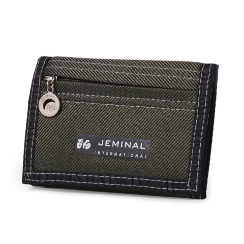 Mens Trifold Short Wallet With ID Window Simple Velcro Card Holder Bag Children's Canvas Small Pocket Coin Purse ► Photo 1/6