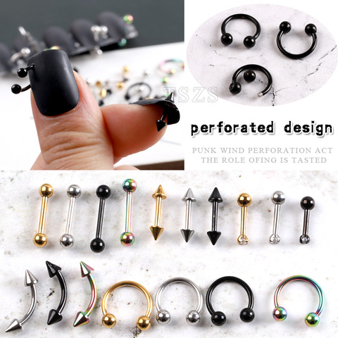 10pcs/lot New Design Punk Style Nail Perforated Alloy Studs Metal Curve Arrow Rivet Decoration Nail Art Hand Drill ► Photo 1/6