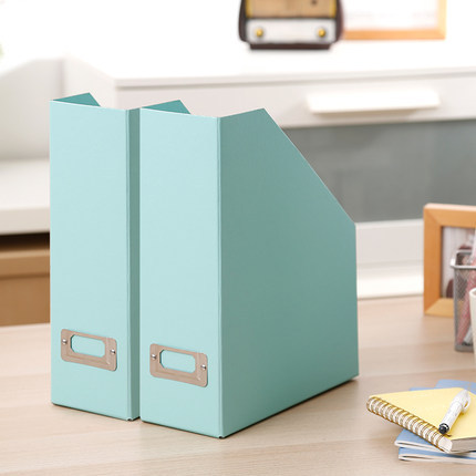 2PCS Creative Papery File Box Desk Organizer Office Paper Organizer Tray A4 Box DIY Magazine Holder Desk Paper Stand ► Photo 1/6