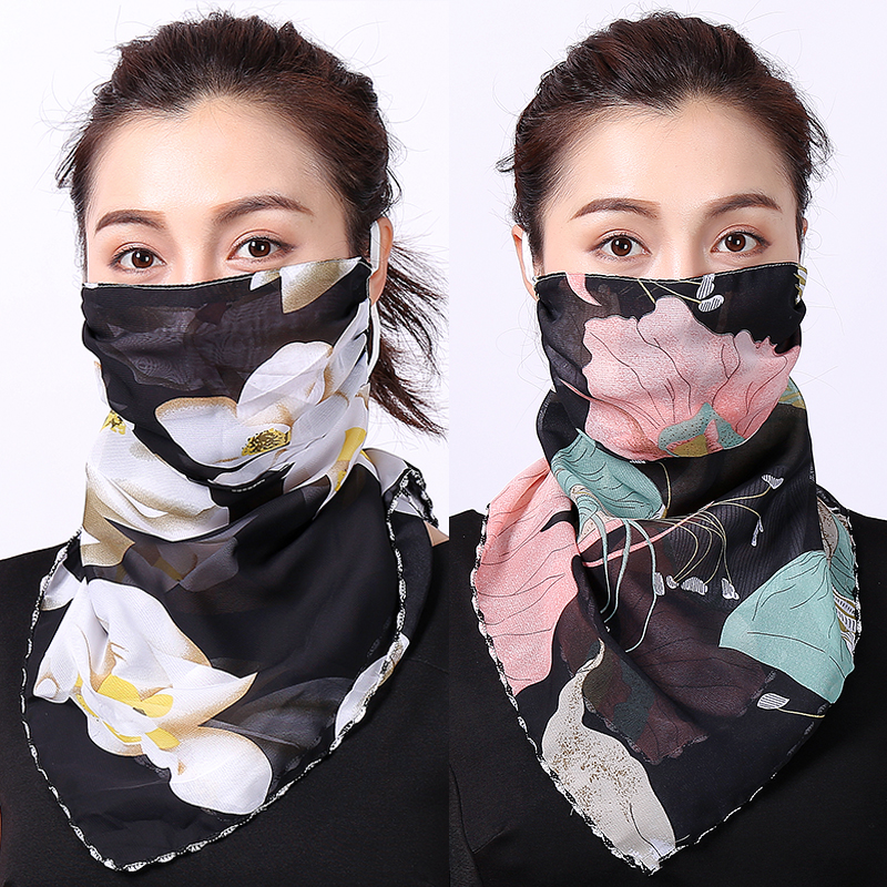 New Women Sun Cover Scarf Chiffon Outdoor Riding Face Neck Protection Shawl Veil 