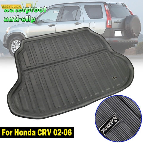 Accessories For Honda CR-V CRV 2002-2006 Rear Trunk Tray Cargo Boot Liner Mat Floor Protector Carpet Mud Kick 2003 2004 2005 ► Photo 1/6