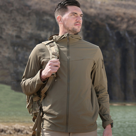 Summer Cycling Windbreaker Sun-Protective Skin Jacket Men Waterproof Military Tactical Jackets Male Hooded Raincoat For Hiking ► Photo 1/6