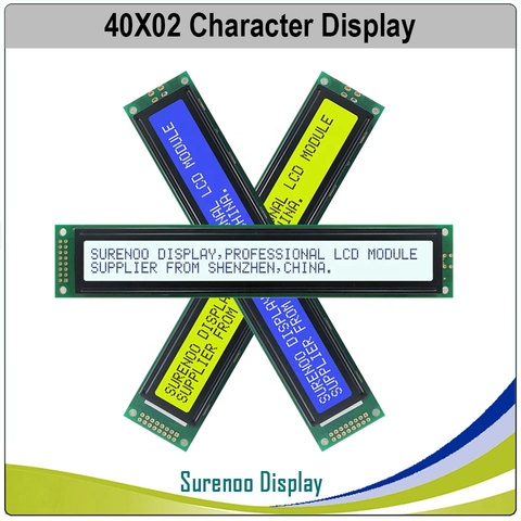 402 40X2 4002 Character LCD Module Display Screen LCM Yellow Green Blue with LED Backlight ► Photo 1/4