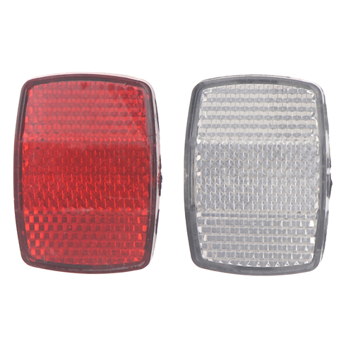 Bicycle Reflective Reflector Bicycle Bike Handlebar Reflector Reflective Front Rear Warning Light Safety Lens ► Photo 1/6