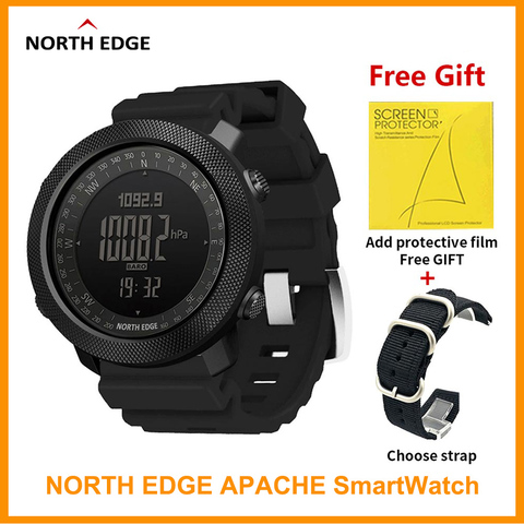 Original North Edge APACHE Sports Smartwatch Compass Waterproof 50m Swimming Altimeter Barometer Military Sports Smart Watch ► Photo 1/6