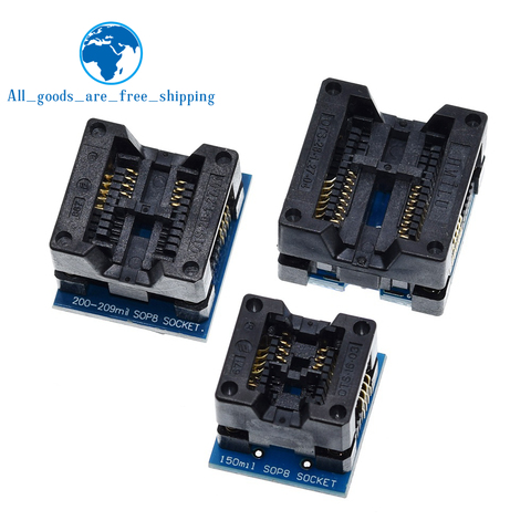 SOP16 to DIP8 Wide-body Seat Wide 150mil 200mil 208mil 209mil 300mil Programmer SOP8 Adapter Socket for EZP2010 EZP2013 CH341A ► Photo 1/6