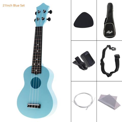 4 Strings 21 Inch Soprano Acoustic Ukulele Colorful Uke Hawaii Guitar Guitarra Musica Instrument for Kids and Music Beginner ► Photo 1/6