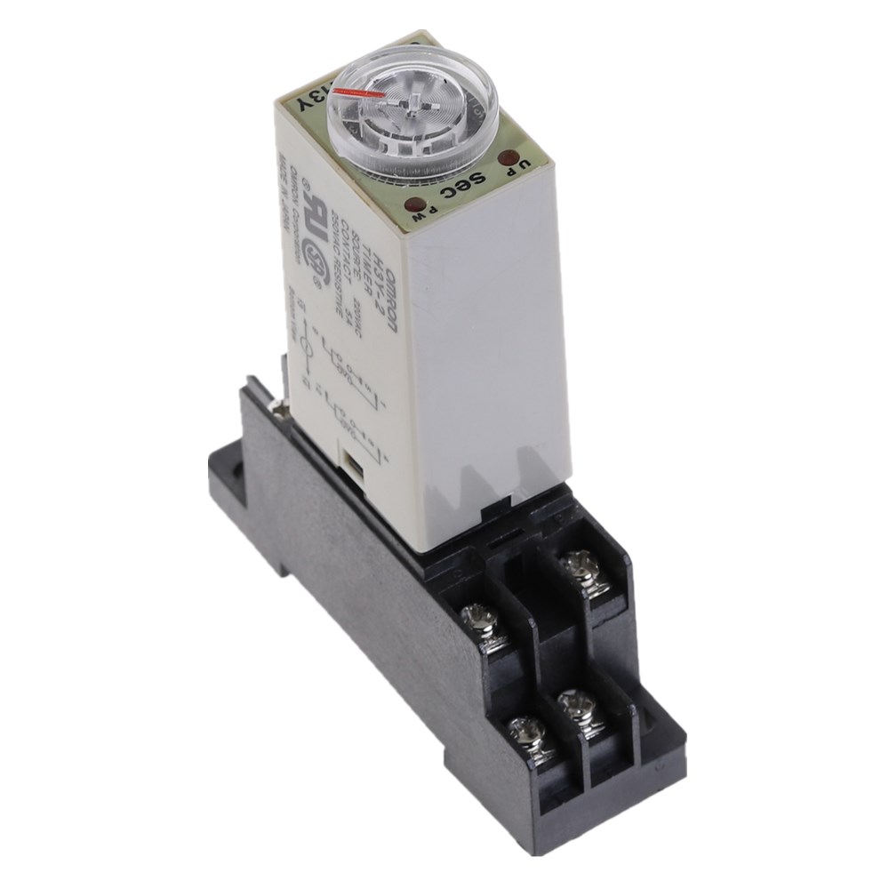 AC 220V H3Y-2 Delay Timer Time Relay 0-5 Second 5s 5sec 220VAC & Base 