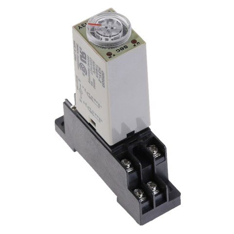 Delay Timer 0-5 SEC H3Y-2 DC12V DC24V AC110V AC220V Time Relay with PYF08A 8pin Base Mini Time Relay ► Photo 1/6