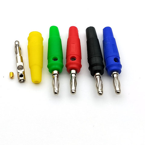 10pcs Nickel Plated 4mm Banana Plug FOR Probes BINDING POST CONNECTOR ► Photo 1/6