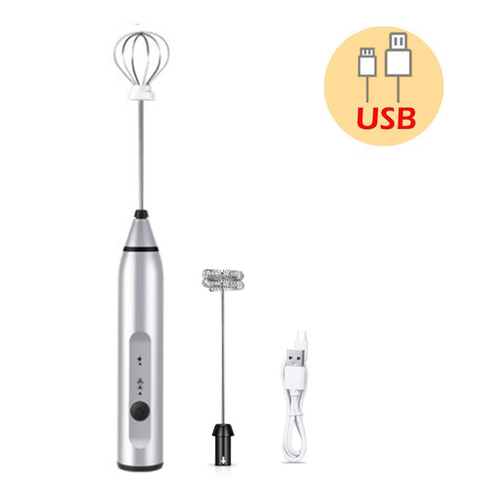 Electric Egg Beater 3-Speeds USB Rechargeable Whisk Mixer Heads Eggbeater Frother Stirrer Coffee Milk Drink Blender Stirrer Tool ► Photo 1/6