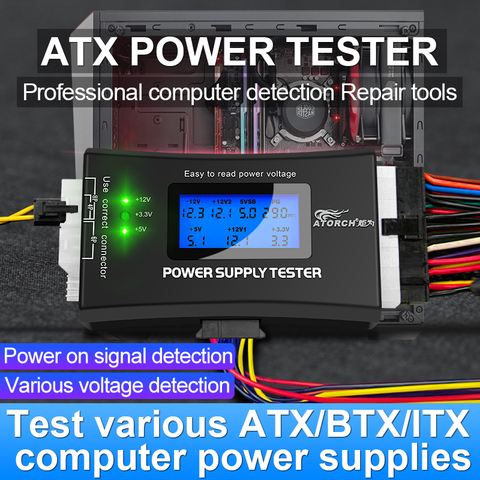 PC Computer ATX Power Supply dc digital voltmeter electric voltimetro 12v volt meter usb voltage tester detector de voltaje tool ► Photo 1/6