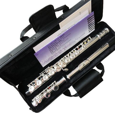 Top Japan flute  YF-471 16 Holes Silver Plated Transverse Flauta obturator C Key with E key music instrument  Dizi ► Photo 1/1