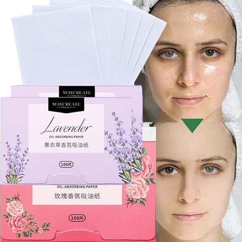 Facial absorbent paper facial cleansing men  women four seasons oil control to shrink pores portable oil absorbent facial paper ► Photo 1/5