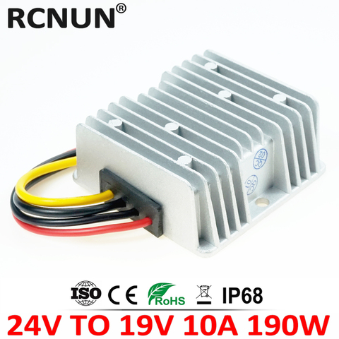 24V to 19V 10A Step Down DC DC Converter 24 Volt Reducer 19 Volt Voltage Regulator 190W Laptop Power Supply for Car ► Photo 1/6