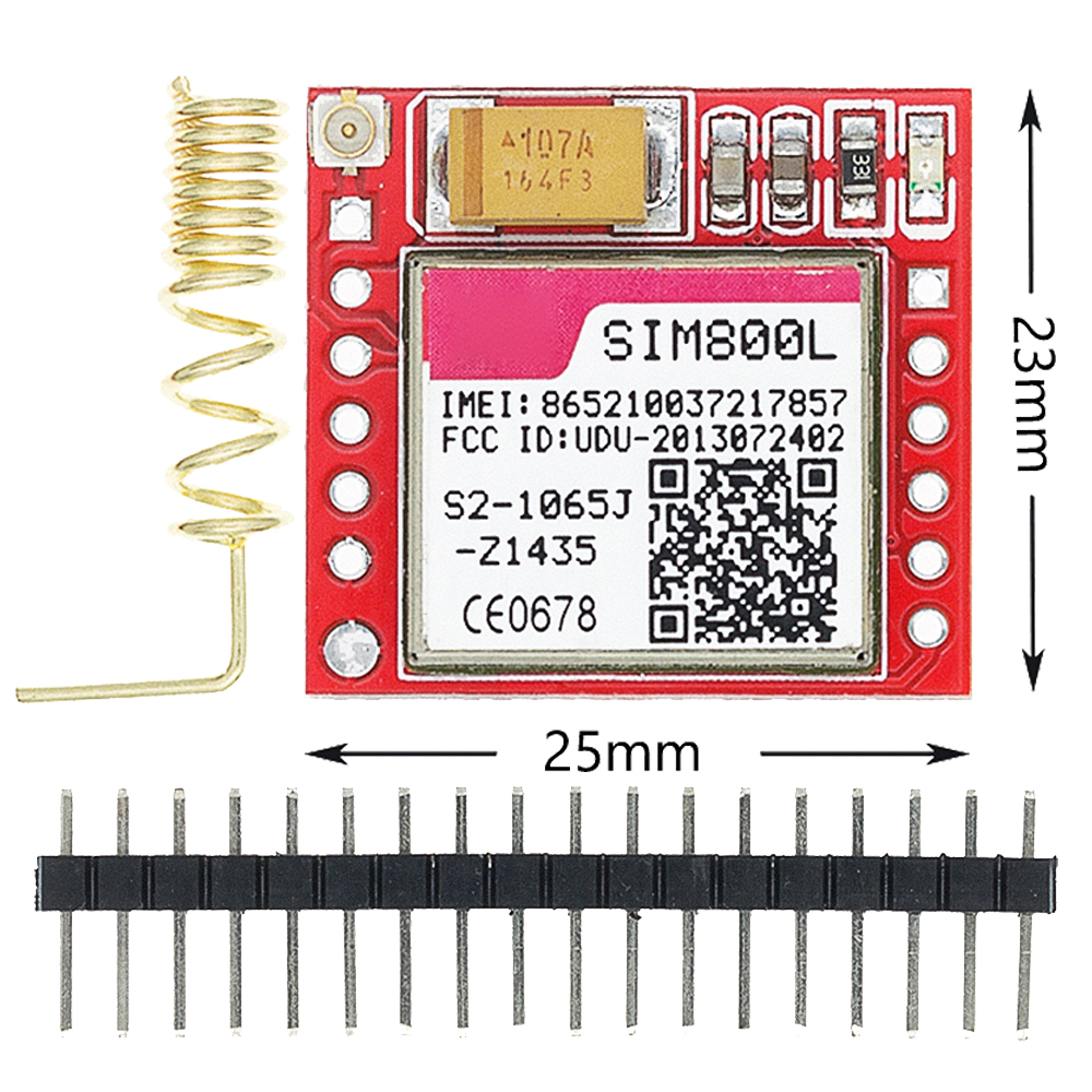 Smallest SIM800L GPRS GSM Module MicroSIM Card Core BOard Quad-band TTL Port XS