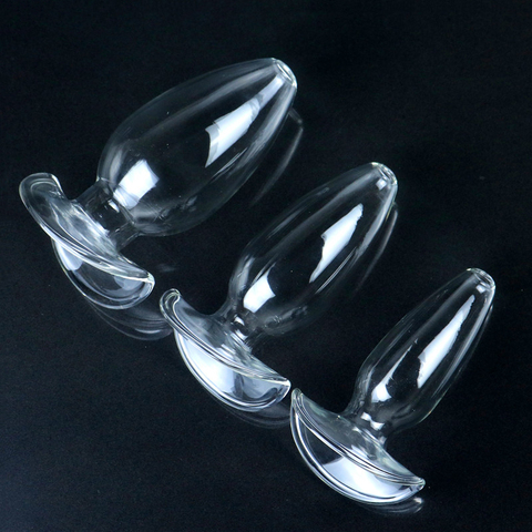 3 Size Choose Glass Hollow Butt Plug Anal Speculum Glass Anal Plug Expander Prostate Massager Anal Sex Toys For Women Men ► Photo 1/6