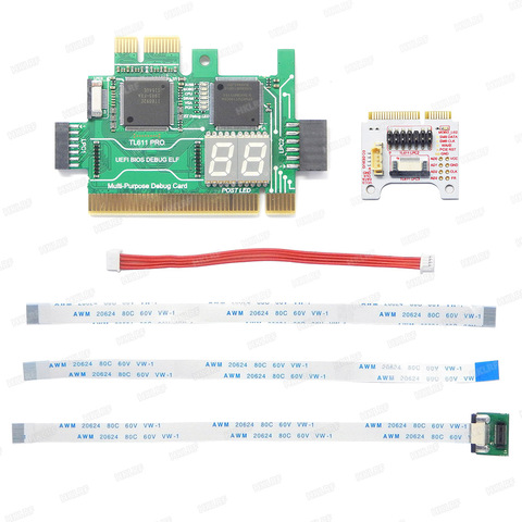 TL611-Pro Diagnosis Card Desktop PCI Mainboard PCI-e Notebook Debugging Card  With 2 Adapters ► Photo 1/6