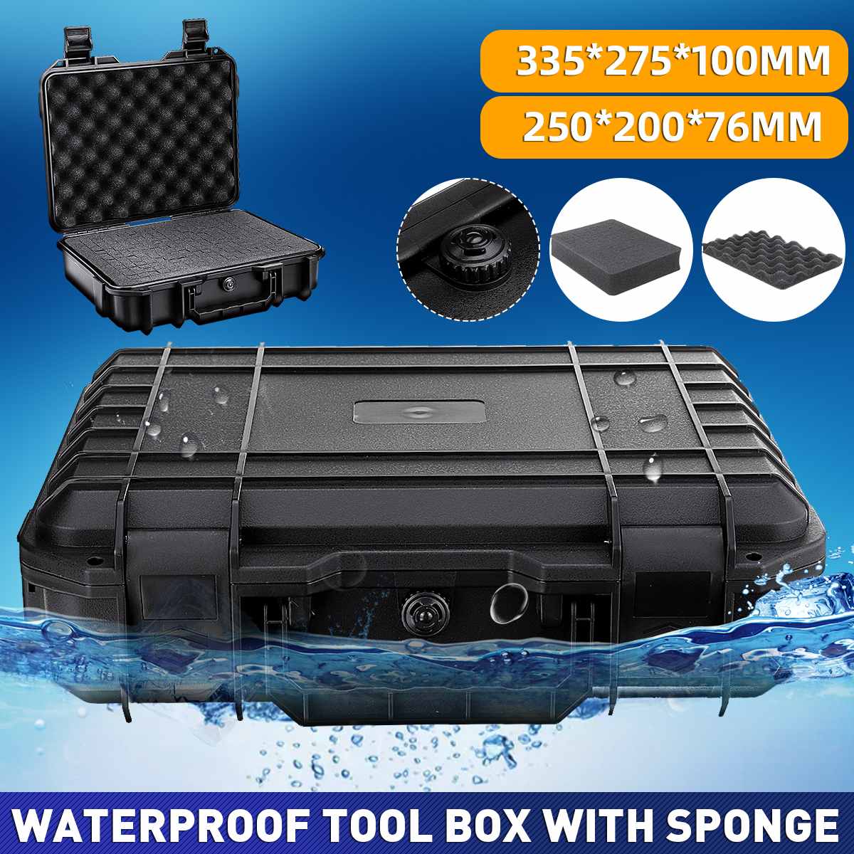 Protective Safety Instrument Tool Box Shockproof Toolbox Impact Resistant Storage Suitcase Sponge Waterproof Sealed Tool Case ► Photo 1/6