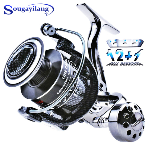 Sougyialng 2000-7000 Sea Boat Spinning Reel Metal Body Drag 12kg Big Game Carretilha 12+1BB Surfcasting Reel Fishing Tackle ► Photo 1/6