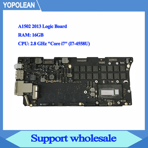 Original 2.8GHz Core i7 16GB Motherboard 820-3476-A For Macbook Pro Retina 13