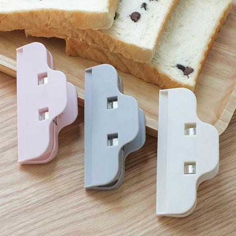 5pcs Random Color Food Bag Clips Portable Snack Sealer Clamp For Kitchen  Storage