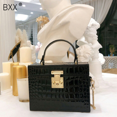 [BXX] Crocodile Pattern PU Leather Shoulder Bags For Women 2022 New Luxury Brand Designer High Quality Handbags Lady Totes HI838 ► Photo 1/6