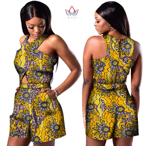 Bazin African Wax Print Dashiki Jumpsuit Plus Size Sleeveless Romper Jumpsuit Cloak Playsuit African Clothes for Women WY3249 ► Photo 1/6