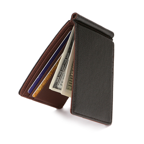 Brand Men Wallet Short Skin Wallets Purses PU Leather Money Clips Sollid Thin Wallet For Men Purses ► Photo 1/6