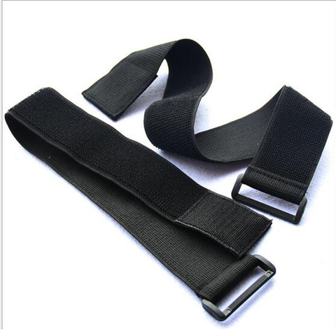 1pc 5cm*50cm Elastic Hook and Loop cable ties with buckle Hook loop straps belt Black fastener tape for luggage ► Photo 1/5