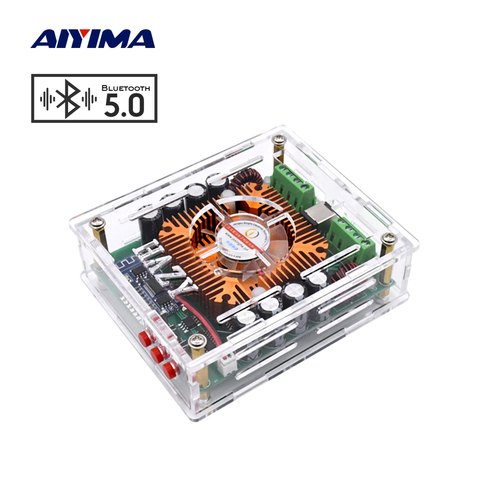 AIYIMA TDA7850 Class AB Bluetooth 5.0 Power Amplifier Audio 4x50W 4 Channels Mini Amp HiFi Stereo Car Amplifier Home Theater ► Photo 1/6