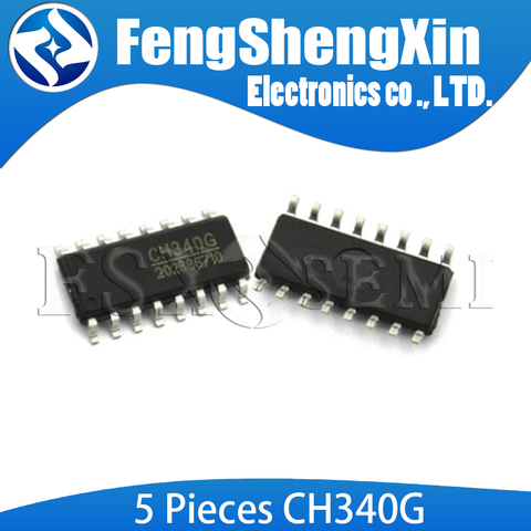 5pcs/lot 100% New CH340G SOP-16 CH340 340G SOP16 USB serial interface chip ► Photo 1/3