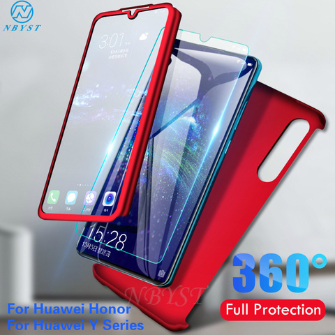 360 Full Protective Phone Case for Huawei Y9S Y6S Y7 Y5 Y6 Y9 2022 Glass Cover on Honor 20E 10 Lite 10i 9X 8X 8S 8A 7A 7C 6C Pro ► Photo 1/6