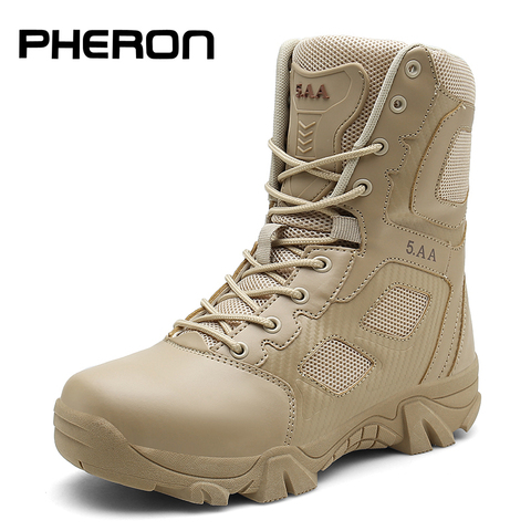 Big Size 39-47 Desert Tactical Mens Boots Wear-resisting Army Boots Men Fashion Outdoor Hiking Men Combat Ankle Boots Zapatos ► Photo 1/6