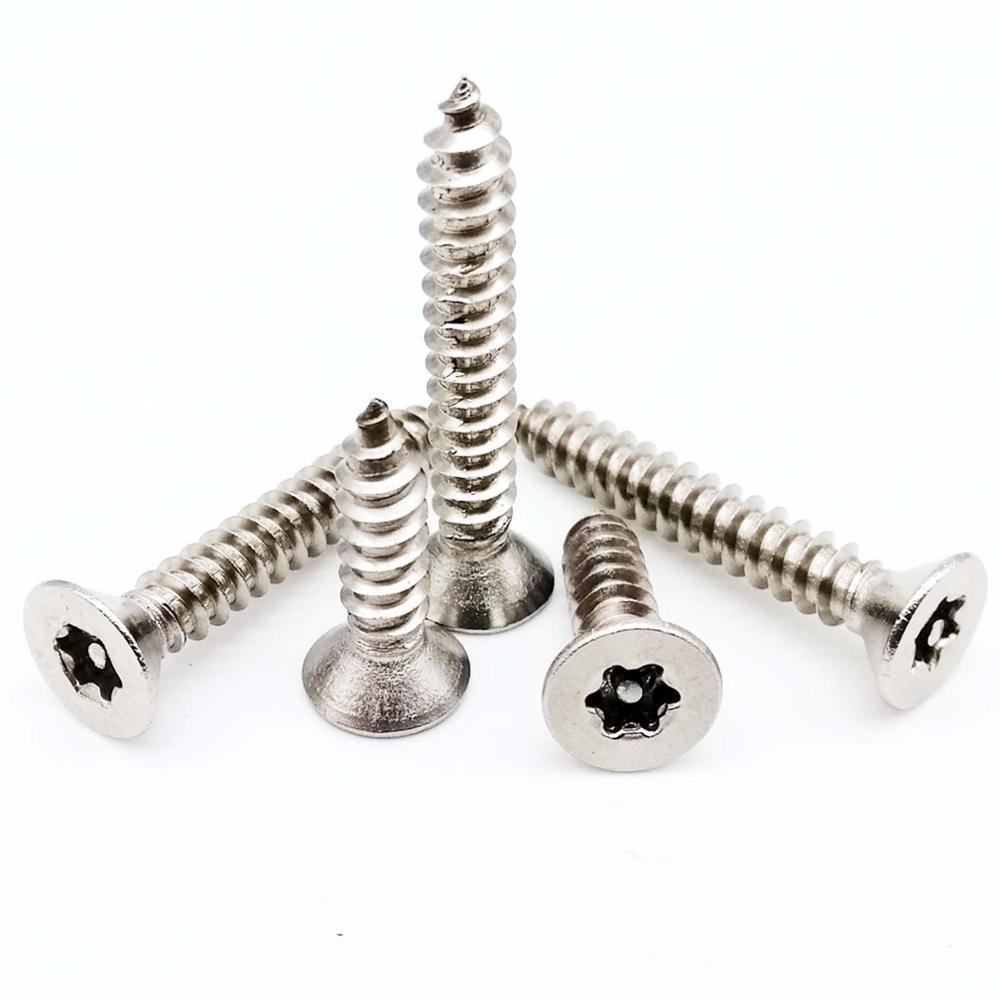 M2.9 M3.5 M3.9 M4.8 Flat Head Torx+Pin Self-Tapping Security Screw A2 Stainless 