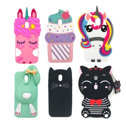 For Samsung Galaxy J5 Pro 2017 J530 EU Cover Case Luxury 3D Cartoon Unicorn Cat Silicone Phone Case For Samsung J5pro J530F Etui ► Photo 1/6