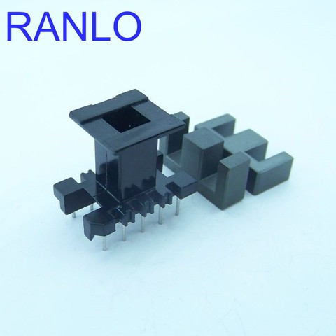 RANLO EF25 /13/7 transformers bobbin PC40 N87 magnet ferrite core 5+5pin vertical ► Photo 1/1