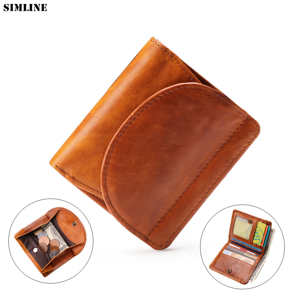 Genuine Leather Women Wallet With Coin Pocket Purse Card Holder Zipper Bifold 