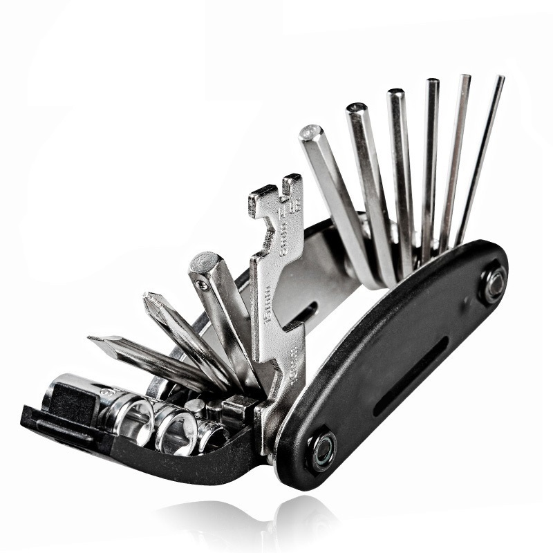 Portable Handtool Motorcycle Repair Tool Kit Spoke Wrench Screwdriver  Folding 