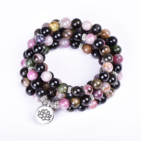 108mala Tourmaline Bracelet Natural Stone Jewelry ► Photo 1/4