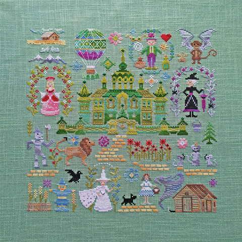 100% egypt cotton  Counted Cross Stitch Kit   Castle Wonderland Fairyland Prince The Emerald City ► Photo 1/6