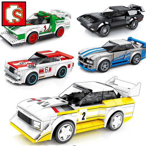 Sembo Blocks Speed Champions City Racer Famous Car Vehicle Super Diy Kids Moc Toys Sets Model Building Kits Sports Technic 2022 ► Photo 1/6