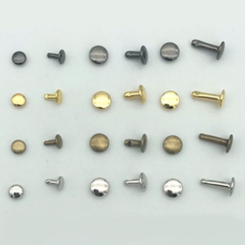 100sets 9*9mm rose gold color double cap rivets metal Spike Stud rivets for Belt 