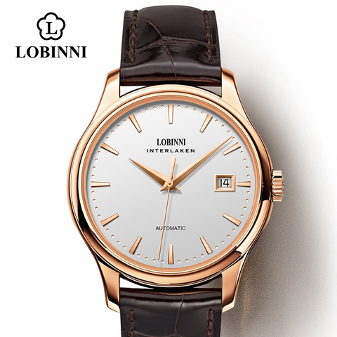 LOBINNI Fashion Business Seagull Automatic Men Mechanical Watches Top Brand Luxury Design Waterproof 50M Male Clock ► Photo 1/1