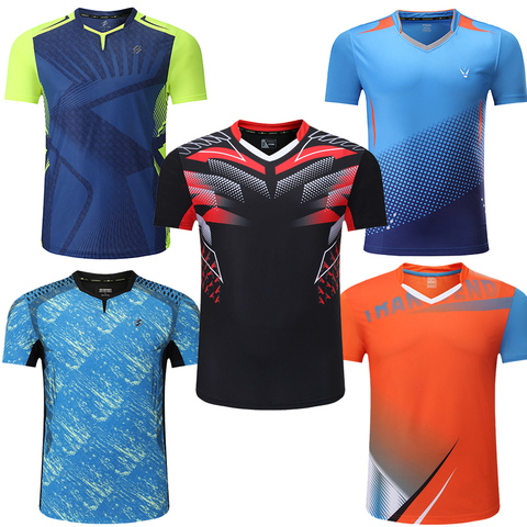 New Badminton shirts Men , sport shirt Tennis shirts Male , table tennis tshirt , Quick dry Fitness  sports training tshirts ► Photo 1/6