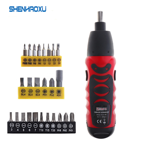 Mini Electric Screwdriver Battery Operated Cordless Screw Driver Drill Tool Set Bidirectional Switch With 11pcs or 14pcs Screws ► Photo 1/6