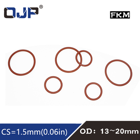 5PCS/lot Rubber Ring Brown FKM O ring Seal CS:1.5mm OD13/14/15/16/17/18/19/20mm Rubber O-Ring Seal Oil Gasket Washer ► Photo 1/6